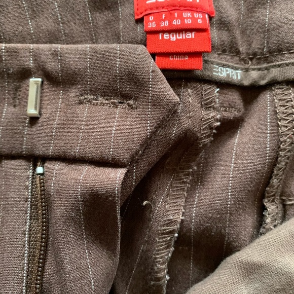 Esprit Brown pin stripped pants size 6 - Picture 4 of 4